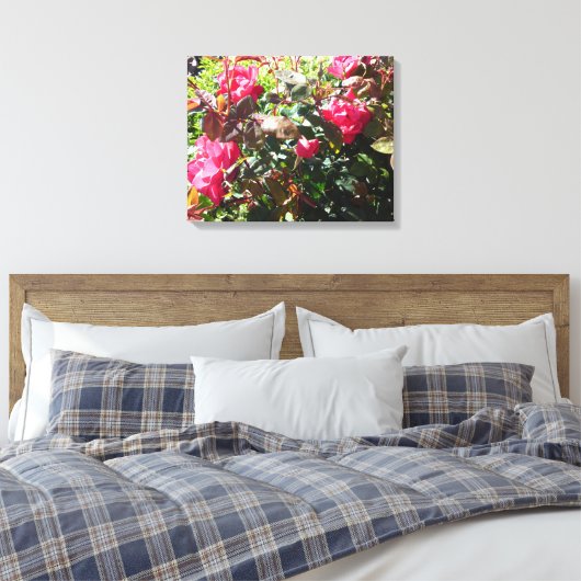 Roos Struik Canvas Afdruk (Insitu (Slaapkamer))