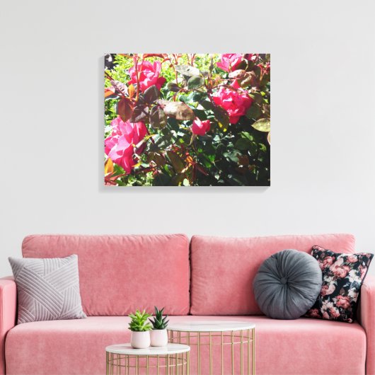 Roos Struik Canvas Afdruk (Insitu (Woonkamer))