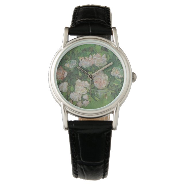 Roos Struik door Vincent Van Gogh Horloge (Voorkant)