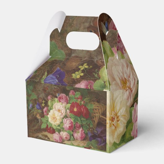 Roos stuk op de bosvloer met vlinders bedankdoosjes (Achterkant)