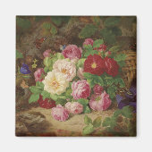 Roos stuk op de bosvloer met vlinders magneet (Voorkant)