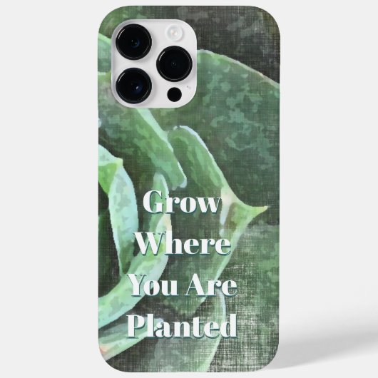 Roos Succulent Grow Where You Are Planted Case-Mate iPhone Case (Achterkant)