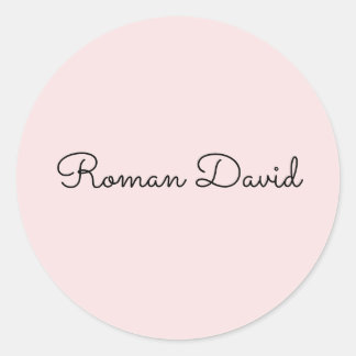 Roos Sugar Pinkish gepersonaliseerd Ronde Sticker
