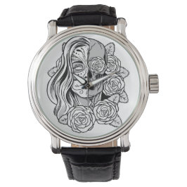 Roos Sugar Skull Girl Horloge