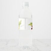 Roos Sunflower Weddenschap Water Fles Beverage Lab Waterfles Etiket (Achterkant)