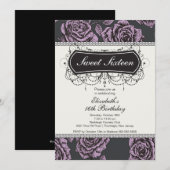  Roos Sweet Sixteen Birthday Uitnodiging (Voorkant / Achterkant)