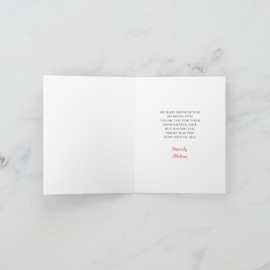 Roos Sweetheart Balloon Valentijn Meisje Baby show Bedankkaart (Binnen)