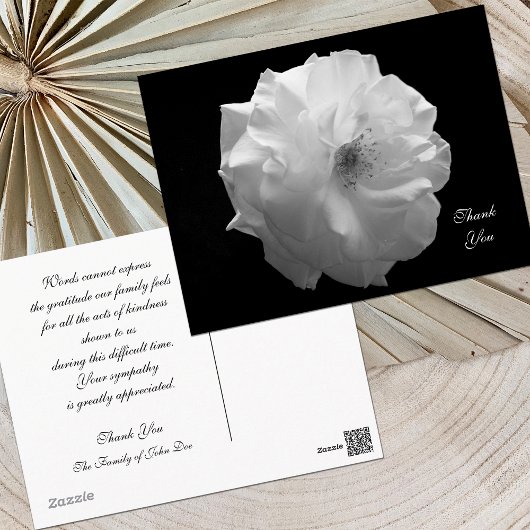 Roos sympathie dank u Briefkaart