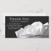 Roos sympathie dank u memorial fotokaart bedankkaart (Voorkant)