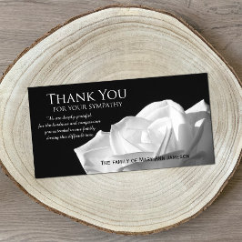 Roos sympathie dank u memorial fotokaart bedankkaart