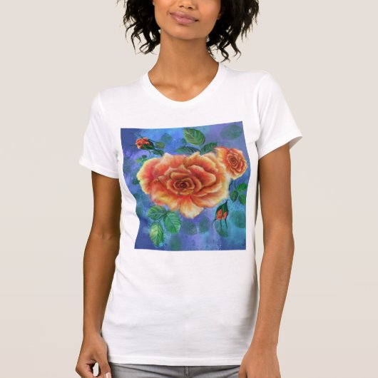 Roos T-shirt schilderij (Voorkant)