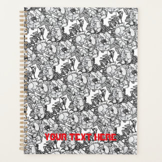 Roos Tak Grijze Schaal Gepersonaliseerd Planner