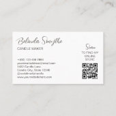 Roos & Tan Scribbled Candles Candle Maker QR Code Visitekaartje (Achterkant)