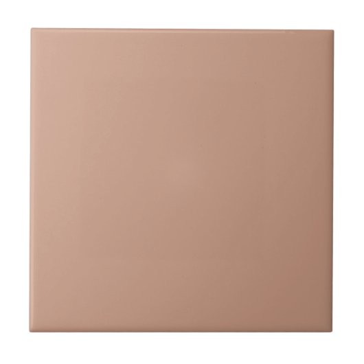 Roos Tan Solid Color Tegeltje (Voorkant)