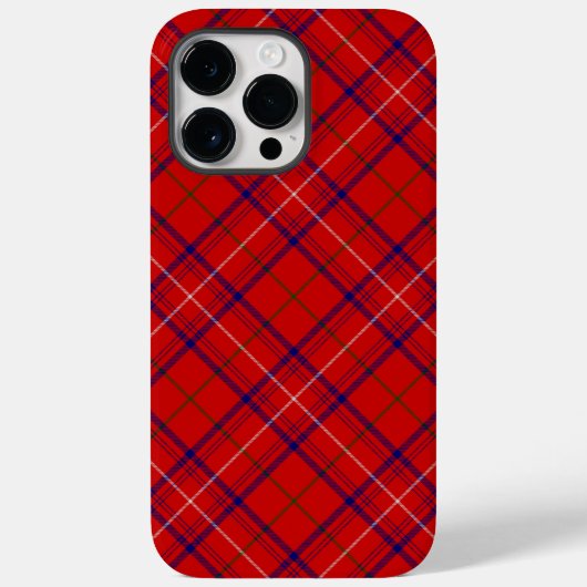 Roos tartan red blue plaid Case-Mate iPhone case (Achterkant)