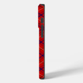 Roos tartan red blue plaid Case-Mate iPhone case (Achterkant / Links)