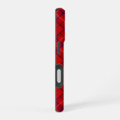 Roos tartan rood blauw geruit iPhone 16 hoesje (Rechterkant)