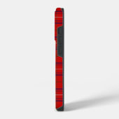 Roos tartan rood blauw geruit iPhone hoesje (Linkerkant)