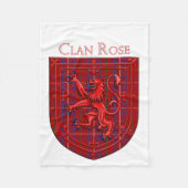 Roos Tartan Scottish Pset Lion Rampant Fleece Deken (Voorkant)