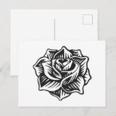 Roos Tattoo Briefkaart (Voorkant / Achterkant)