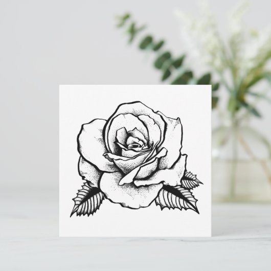 roos tattoo kaart (Staand voorkant)