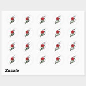 Roos Tattoo Ontwerp Ronde Sticker (Vel)