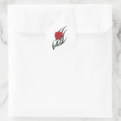 Roos Tattoo Ontwerp Ronde Sticker (Tas)