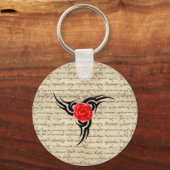 Roos Tattoo Sleutelhanger (Voorkant)