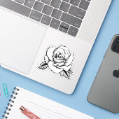 roos tattoo sticker (Laptop met iPhone)