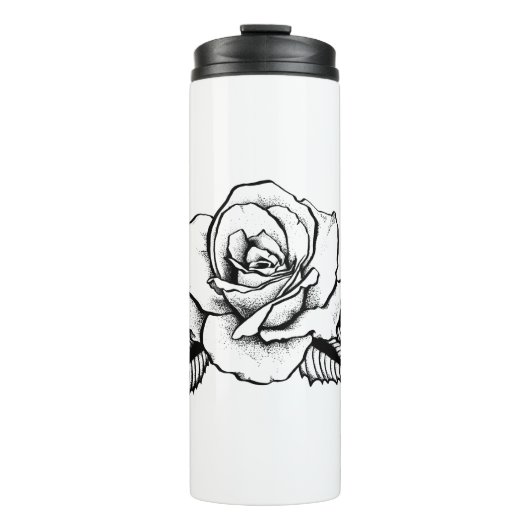 roos tattoo thermosbeker (Voorkant)