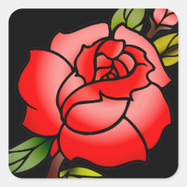 roos tattoo vierkante sticker