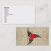 Roos Tattoo Visitekaartje (Voorkant / Achterkant)