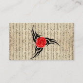 Roos Tattoo Visitekaartje (Achterkant)