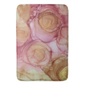 Roos Taupe Abstract Floral Bath Mat (Voorkant Verticaal)