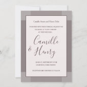 Roos taupe blush grijs lila elegant modern bruilof kaart (Voorkant)