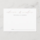Roos Taupe Calligrafie Advies & Wensen Kaart (Voorkant)