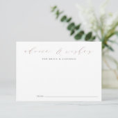 Roos Taupe Calligrafie Advies & Wensen Kaart (Staand voorkant)