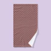 Roos Taupe en witte stippen Bad Handdoek (Handdoek)