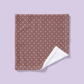 Roos Taupe en witte stippen Bad Handdoek (Wasdoekje)