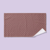 Roos Taupe en witte stippen Bad Handdoek (Handdoek)