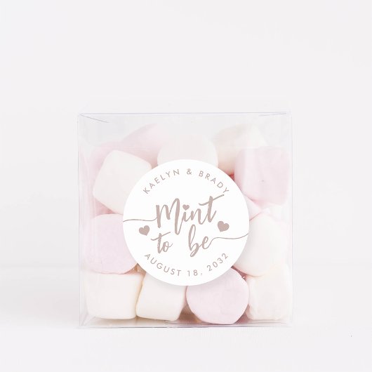 Roos Taupe | Gepersonaliseerde weddenschap Ronde Sticker