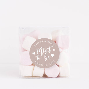 Roos Taupe   Gepersonaliseerde weddenschap Ronde Sticker