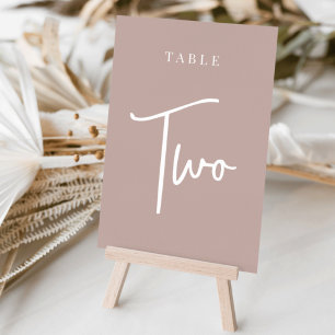 Roos Taupe Hand Scripting Table TWO Kaart
