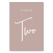 Roos Taupe Hand Scripting Table TWO Kaart (Voorkant)