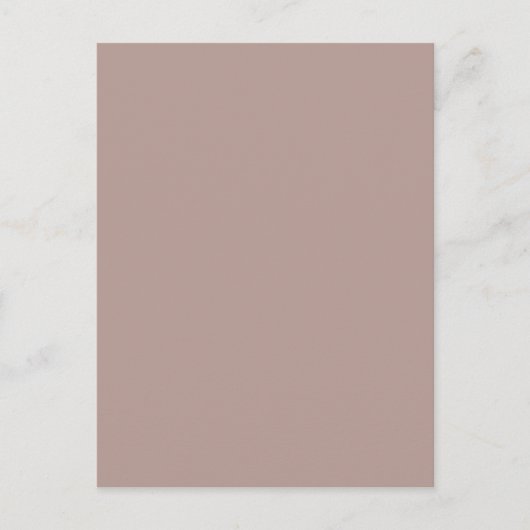  Roos Taupe Pink Earthtone Sjabloon Kleur Briefkaart (Voorkant)