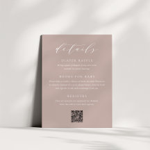 Roos Taupe Script Baby shower Behuizing Kaart