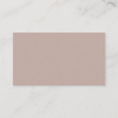 Roos Taupe Script Baby shower Luier Raffle Informatiekaartje (Achterkant)