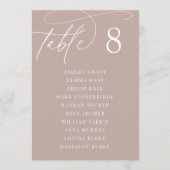Roos Taupe | Tabelnummer + gastnamen (Voorkant)