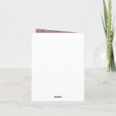 Roos Taupe Wedding  Botanisch Bedankkaart (Achterkant)