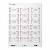 Roos Taupe Wedding Botanisch Etiket (Full Sheet)